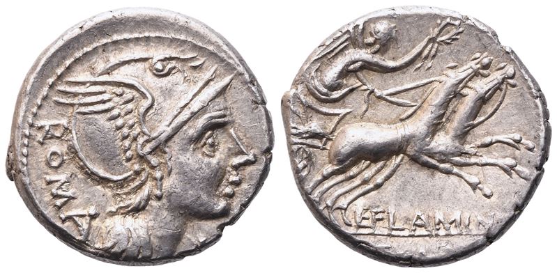 L. Flaminius Cilo, Denarius, 109-108 BC; AR (3,89 g; 18,5 mm; 7 h)