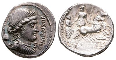 L. Farsuleius Mensor, Rome, 76 Bc. Ar Denarius (19 MM, 3.90 G).
