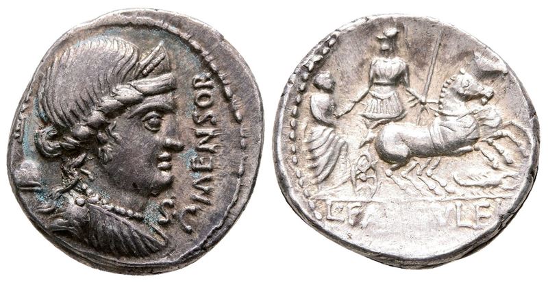L. Farsuleius Mensor, Rome, 76 Bc. Ar Denarius (19 MM, 3.90 G).