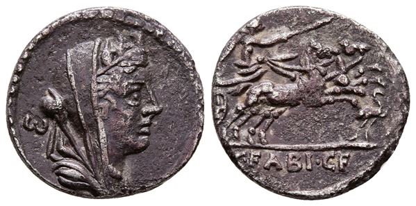 C. Fabius C.f. Hadrianus, Rome, 102 BC. AR Denarius (19 mm, 2.70 g).