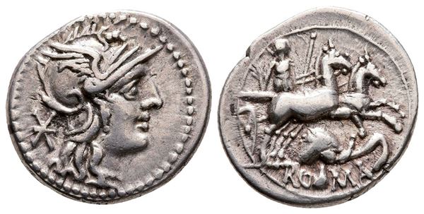 L. Caecilius Metellus Diadematus, Rome, 128 BC. AR Denarius (20 mm, 3.86 g).