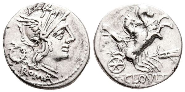 T. Cloelius, Rome, 128 BC. AR Denarius (19 mm, 3.89 g).  - Auction Greek, Roman and Byzantine Coins	 - Bertolami Fine Art - Prague