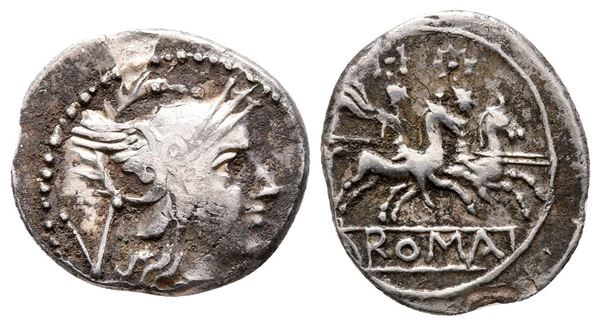 Anonymous, Rome, 211-208 BC. AR Quinarius (16 mm, 1.94 g).
