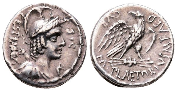 M. Plaetorius M.f. Cestianus, Rome, 57 BC. AR Denarius (19 mm, 3.75 g).