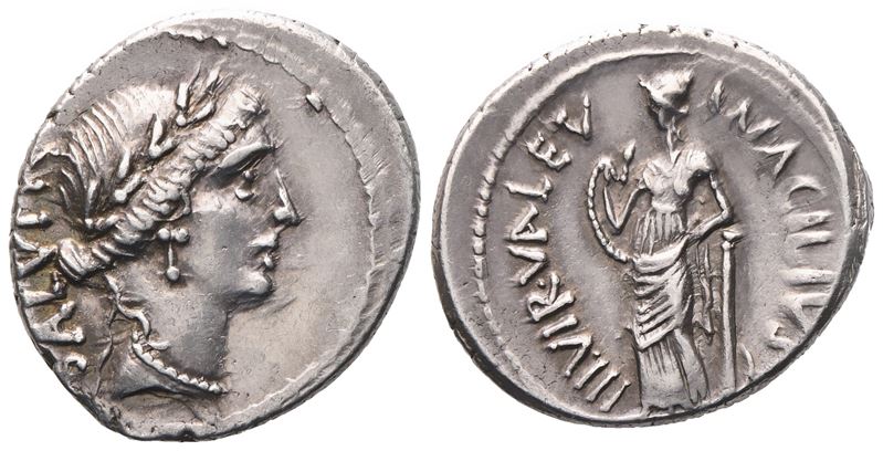 Mn. Acilius Glabrio, Denarius, 49 Bc; Ar (3,90 G; 19,9 MM; 2 H)