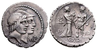 Q. Fufius Calenus And Mucius Cordus, Rome, 68 Bc. Ar Serrate Denarius (21 MM, 3.83 G).