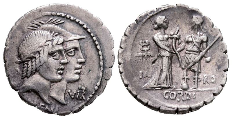 Q. Fufius Calenus And Mucius Cordus, Rome, 68 Bc. Ar Serrate Denarius (21 MM, 3.83 G).
