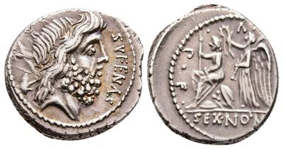 M. Nonius Sufenas, Rome, 57 Bc. Ar Denarius (19 MM, 4.05 G).