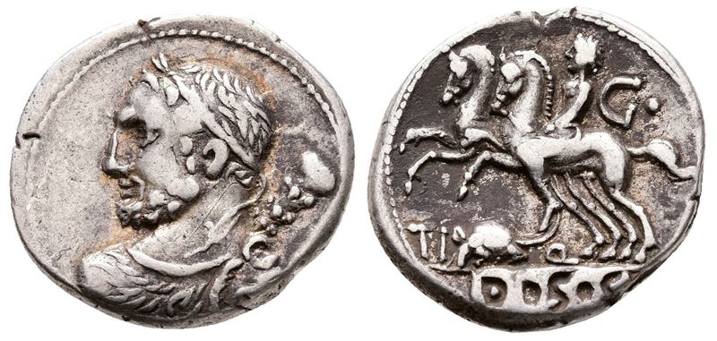 Ti. Quinctius, Rome, 112-111 Bc. Ar Denarius (20 MM, 3.90 G).