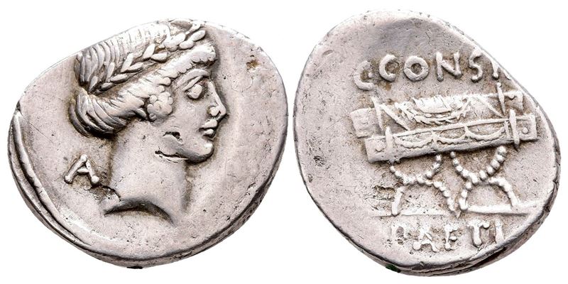 Roman Imperatorial, C. Considius Paetus, Rome, 46 Bc. Ar Denarius (20 MM, 3.90 G).