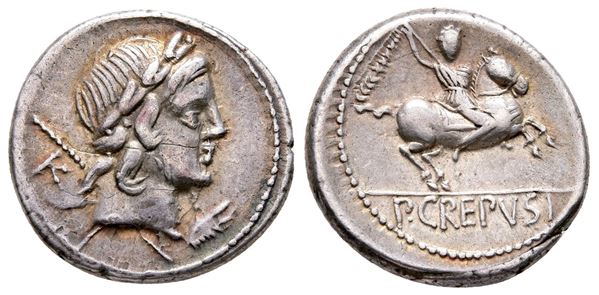 Pub. Crepusius, Rome, 82 BC. AR Denarius (19 mm, 3.94 g).