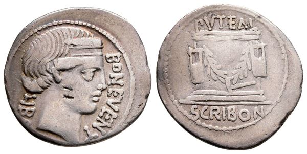 L. Scribonius Libo, Rome, 62 BC. AR Denarius (21 mm, 3.63 g).