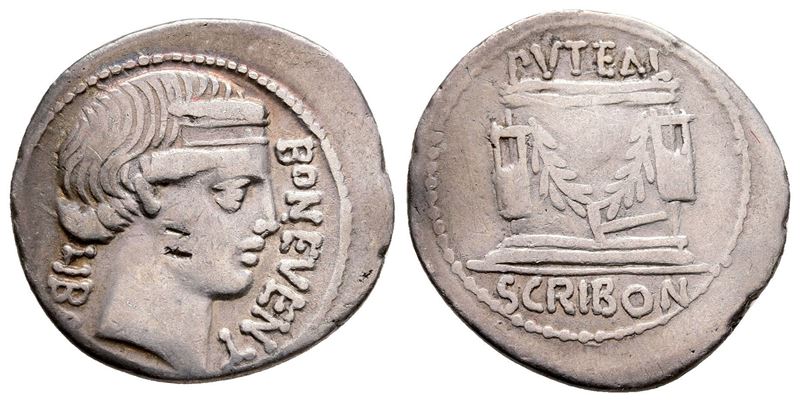 L. Scribonius Libo, Rome, 62 Bc. Ar Denarius (21 MM, 3.63 G).