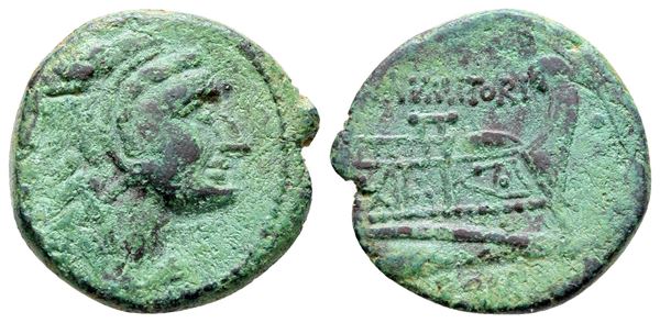 C. Numitorius, Rome, 133 BC. Æ Quadrans (18 mm, 3.85 g).