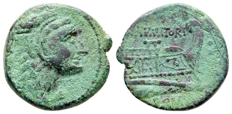 C. Numitorius, Rome, 133 Bc. Æ Quadrans (18 MM, 3.85 G).