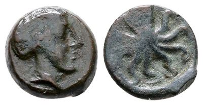 Sicily, Syracuse, C. 435-415 Bc. Æ Onkia (10 MM, 1.23 G).