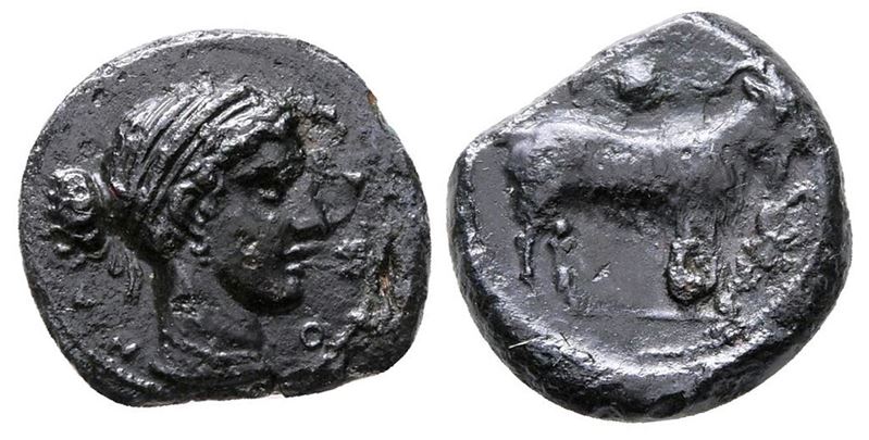 Sicily, Nakona, C. 420-400 Bc. Æ Onkia (11 MM, 1.78 G).