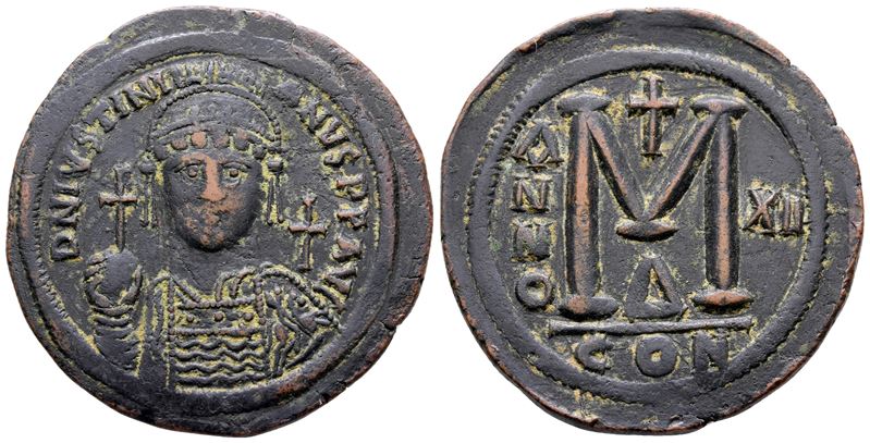 Justinian i (527-565). Æ 40 Nummi (40 MM, 22.86 G).