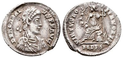 Honorius (393-423). Ar Siliqua (21 MM, 1.73 G).