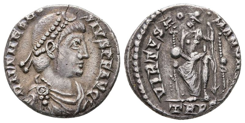 Theodosius i (379-395). Ar Siliqua (17 MM, 2.46 G).