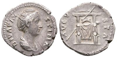 Diva Faustina Senior (died 140/1). Ar Denarius (19 MM, 3.07 G).