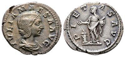 Julia Maesa (augusta, 218-224/5). Ar Denarius (20 MM, 2.98 G).