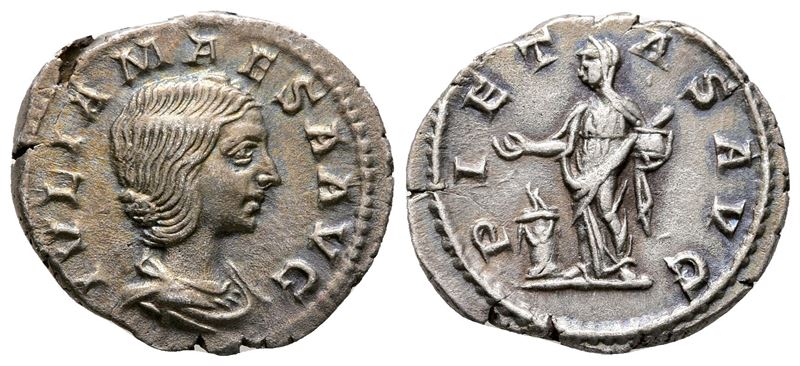 Julia Maesa (augusta, 218-224/5). Ar Denarius (20 MM, 2.98 G).