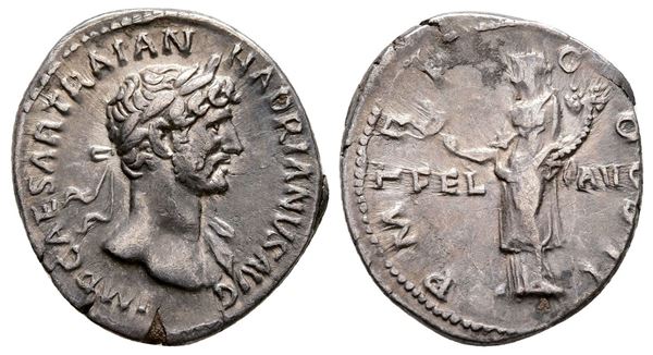 Hadrian (117-138). AR Denarius (20 mm, 3.33 g).