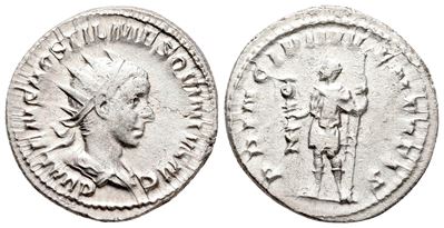 Hostilian (caesar, 250-251). Ar Antoninianus (22 MM, 4.42 G).