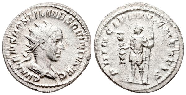 Hostilian (Caesar, 250-251). AR Antoninianus (22 mm, 4.42 g).