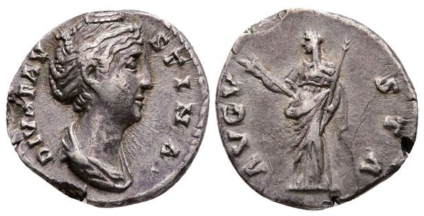 Diva Faustina Senior (died 140/1). AR Denarius (18 mm, 3.12 g).