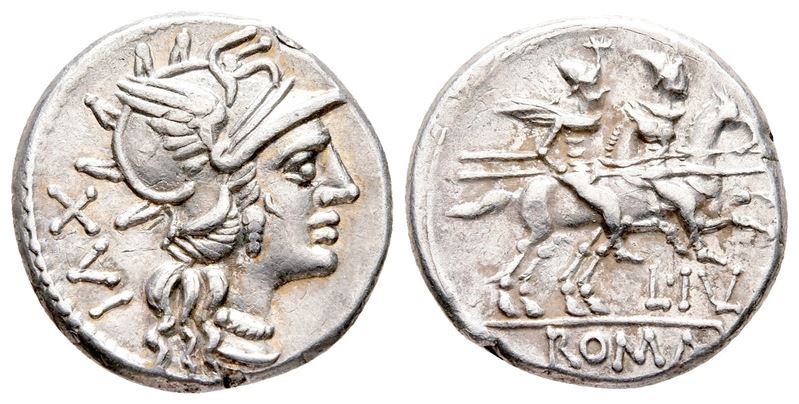 L. Julius, Rome, 141 Bc. Ar Denarius (19 MM, 3.75 G).