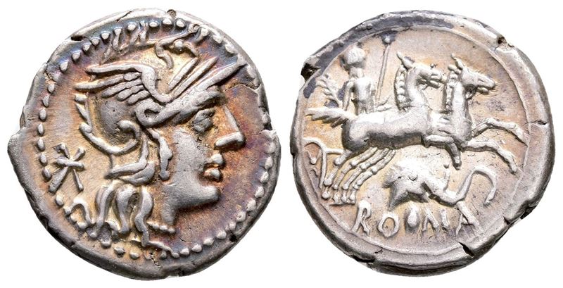 L. Caecilius Metellus Diadematus, Rome, 128 Bc. Ar Denarius (19 MM, 3.88 G).