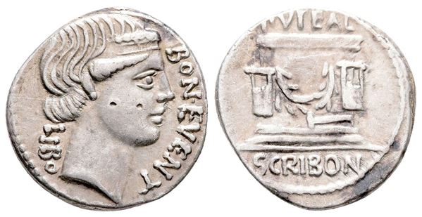 L. Scribonius Libo, Rome, 62 BC. AR Denarius (18 mm, 3.97 g).