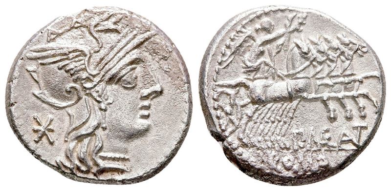 P. Maenius Antiaticus M.f., Rome, 132 Bc. Ar Denarius (19 MM, 3.81 G).