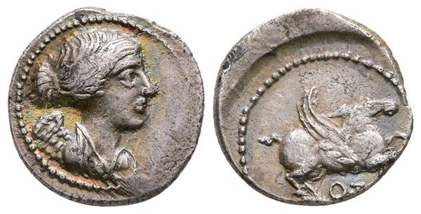 Q. Titius, Rome, 90 BC. AR Quinarius (14 mm, 2.11 g).