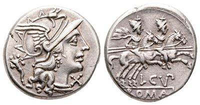 L. Cupiennius, Rome, 147 Bc. Ar Denarius (19 MM, 3.93 G).