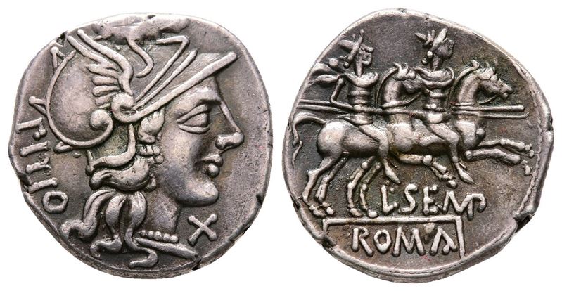 L. Sempronius Pitio, Rome, 148 Bc. Ar Denarius (18 MM, 3.53 G).