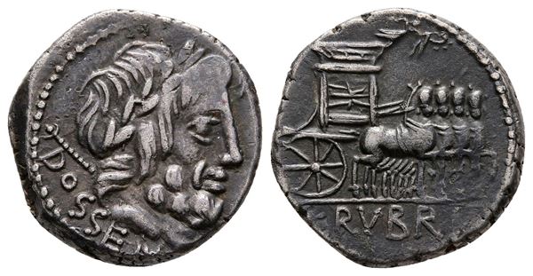 L. Rubrius Dossenus, Rome, 87 BC. AR Denarius (18 mm, 3.93 g).