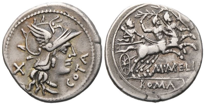 M. Aurelius Cotta, Denarius, 139 BC; AR (3,95 g; 19,8 mm; 3 h)