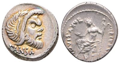Roman Imperatorial, C. Vibius C.f. C.n. Pansa Caetronianus, Rome, 48 Bc. Ar Denarius (18 MM, 3.93...