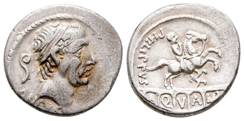 L. Marcius Philippus, Rome, 57 Bc. Ar Denarius (19 MM, 3.79 G).