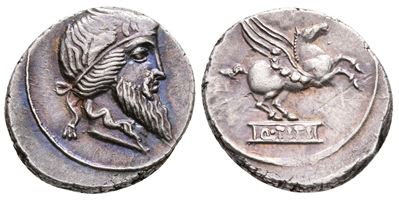 Q. Titius, Rome, 90 Bc. Ar Denarius (18 MM, 3.76 G).