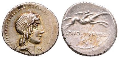 L. Calpurnius Piso Frugi, Rome, 90 Bc. Ar Denarius (19 MM, 3.96 G).
