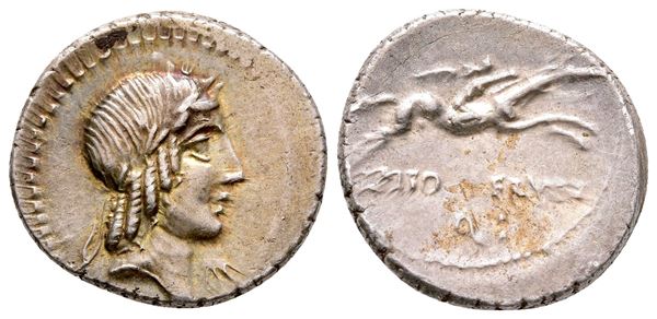 L. Calpurnius Piso Frugi, Rome, 90 BC. AR Denarius (19 mm, 3.96 g).