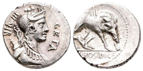 C. Hosidius C.f. Geta, Rome, 64 BC. AR Denarius (18 mm, 3.98 g).