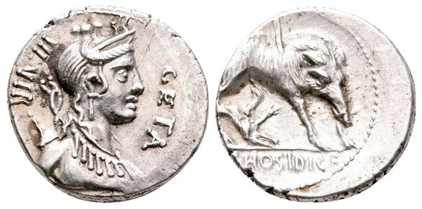 C. Hosidius C.f. Geta, Rome, 64 BC. AR Denarius (18 mm, 3.98 g).
