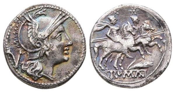 Corn-ear series, Sicily, 211-210 BC. AR Quinarius (16 mm, 2.16 g).  - Auction Greek, Roman and Byzantine Coins	 - Bertolami Fine Art - Prague