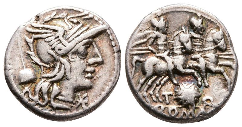 T. Quinctius Flamininus, Rome, 126 Bc. Ar Denarius (18 MM, 3.84 G).