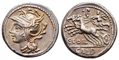 C. Coelius Caldus, Rome, 104 Bc. Ar Denarius (19 MM, 3.86 G).